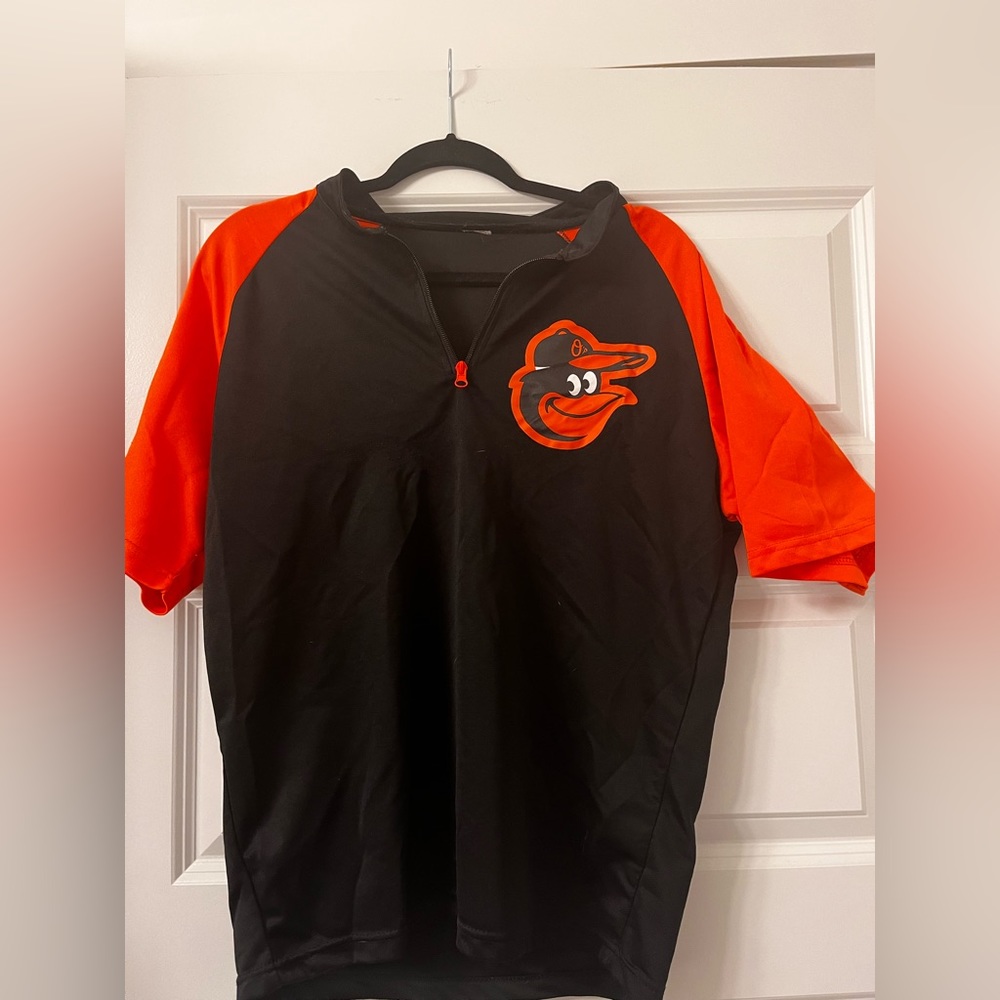 Orioles Baseball Quarter-Zip Athletic Shirt- Size M